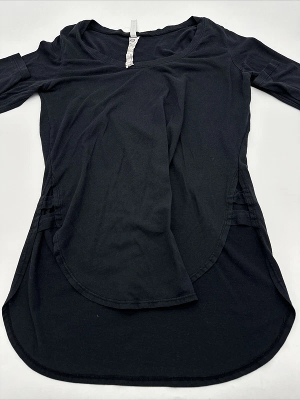 fabletics long sleeve solid round neck shirt