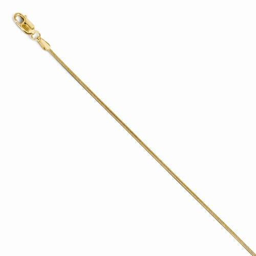 Catena serpente ottagonale in oro giallo 14 carati 0,8 mm 16" 18" 20" 24" o 30" - Foto 2 di 4