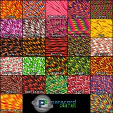 550 Type III 7 Strand Mil-Spec Commercial Paracord Crazy Colors 10' 25' 50' 100'