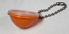Tupperware Wonderlier Bowl Orange Keychain with Sheer Lid New