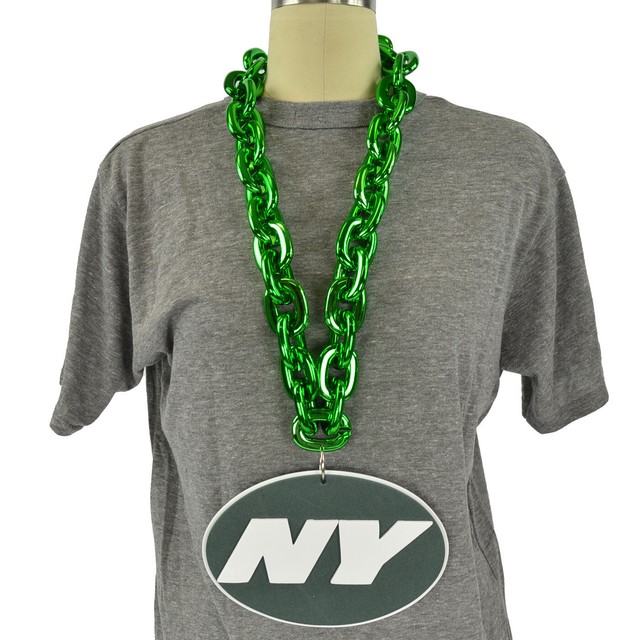 NFL New York Jets Fanchain Big Chain Necklace Foam Made in USA