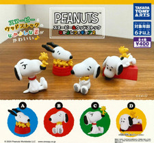 PEANUTS Snoopy  Woodstock bosom buddy Figure complete set 4 Capsule Toy JP NEW