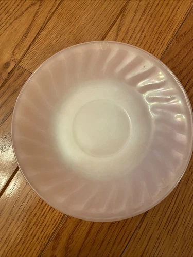 Vintage 1950's Fire King Pink Swirl Saucer Anchor Hocking OvenWare