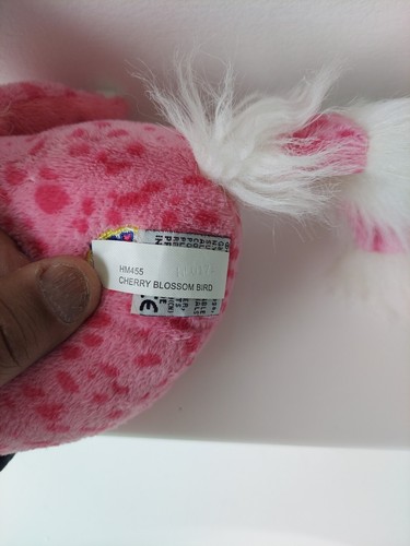 Ganz Webkinz Cherry Blossom Bird HM455 Pink Spotted Plush Stuffed Animal No Code - Picture 6 of 6