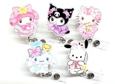 Cute Cartoon Badge Reel, Name Tag CNA, RN, Teacher ID Badge Holder