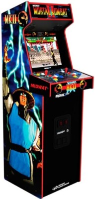 4 Ft Arcade1Up Mortal Kombat II Deluxe Arcade Game with 14