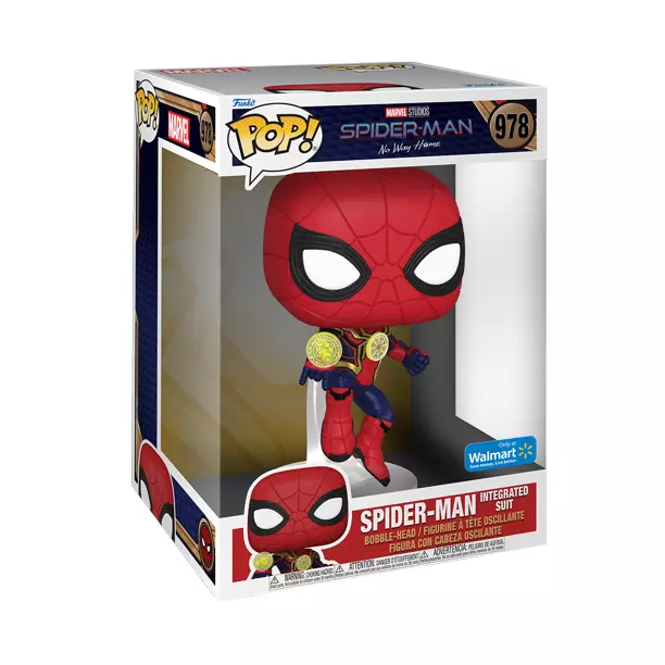 NEW SEALED 10 Funko Pop Figure JUMBO Spider-Man NWH Integrated Suit  Walmart Exc
