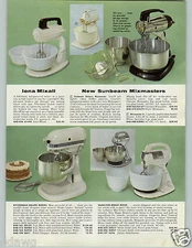 1959 PAPER AD Kitchenaid Deluxe Electric Food Mixer Iona Mixall Sunbeam