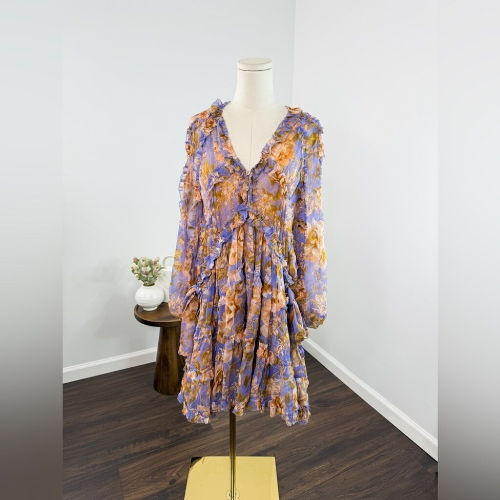 ZIMMERMANN Rosa Silk Tiered Dress