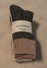 Lucky Brand Super Soft Boot Socks SIZE 5-10 WOMANS 6 PACK Multicolor NWT New