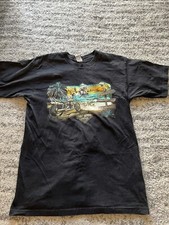 vintage harley davidson t shirt, large, usa made, black, grand cayman