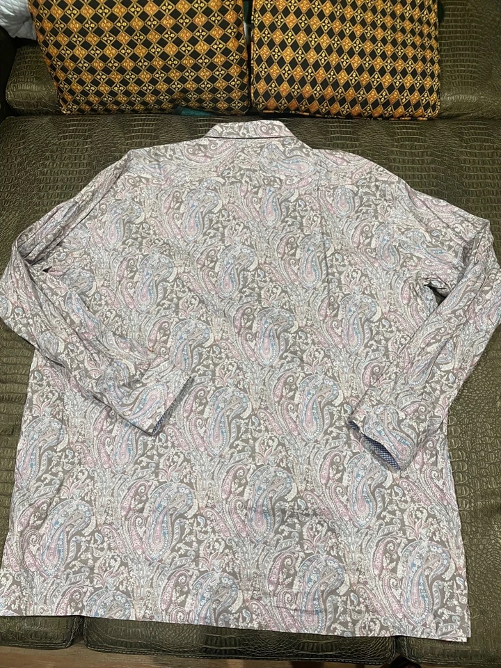 Camisa TALLIA Hombres PASLEY Abotonada Mangas Largas 100% Algodón 4XLT NUEVA Foto 2 de 3