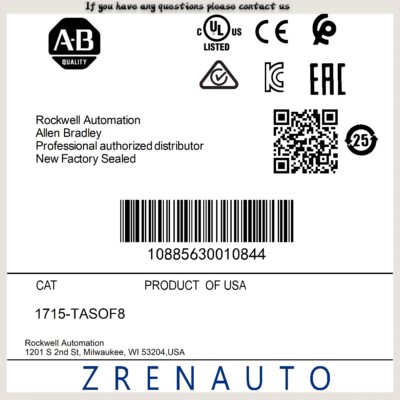 NEW 1715-TASOF8  AB 1715 8 Simplex A/O Termination Assembly #ZYPL