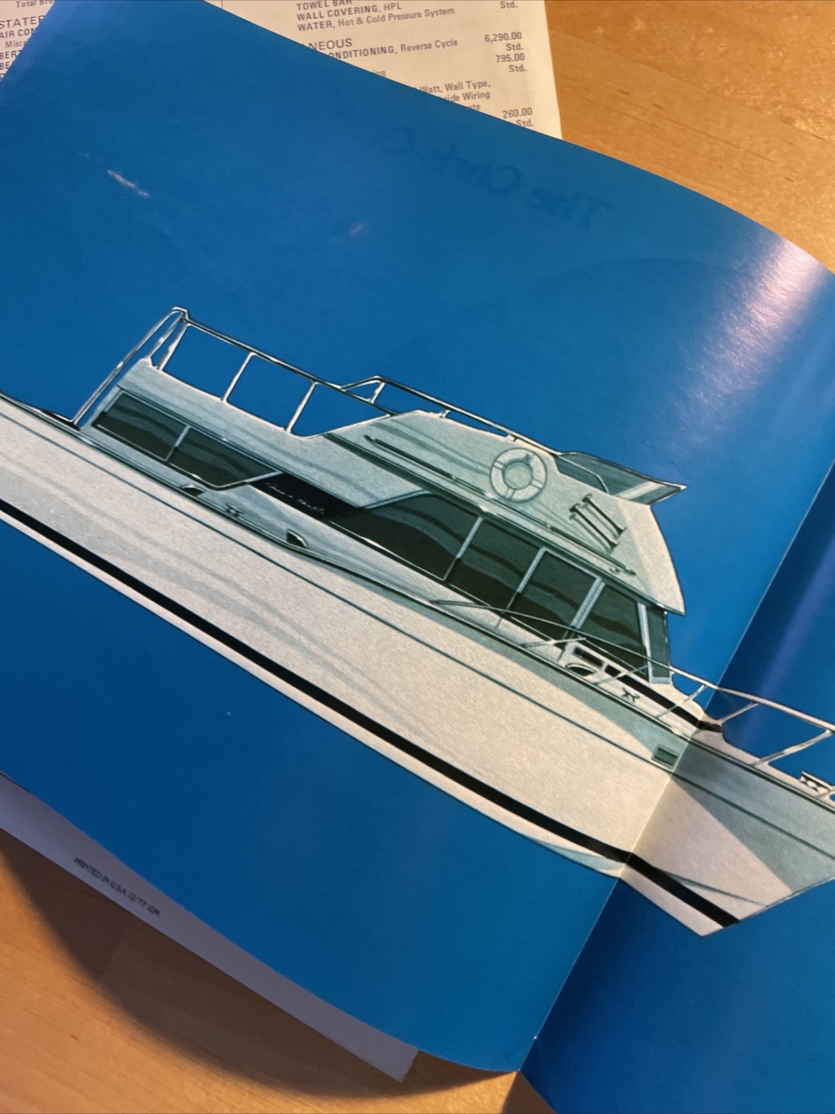 Chris Craft 1977 Vintage Corinthian 38 Yacht Brochure Package With Spec Sheet