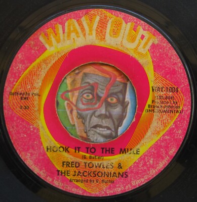 HEAR Fred Towles 45 Hook It To The Mule WAY OUT soul funk R&B