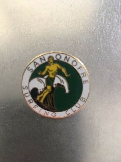 Classic San Onofre Surf Club Surf enamel pin, surfing, surfboard, vintage