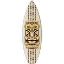 Planche de surf Tiki 2 autocollant sticker adhesif Taille:4 cm