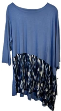 Diane Gilman - DG2 - Asymmetrical Women's Top - Size 1X - NWT