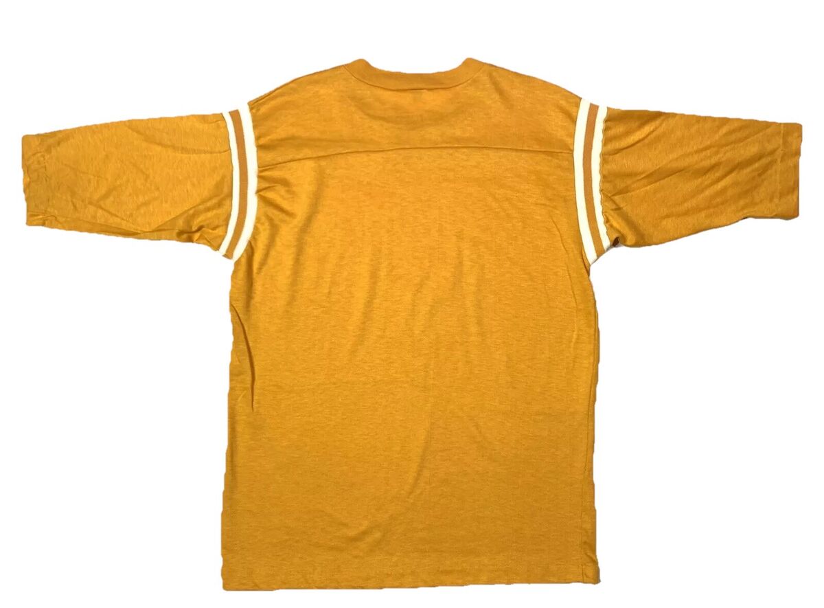 アメリカ通販ファッション 1970s Iowa Artex Gold Jersey Fan XL Football Cyclones State シャツ