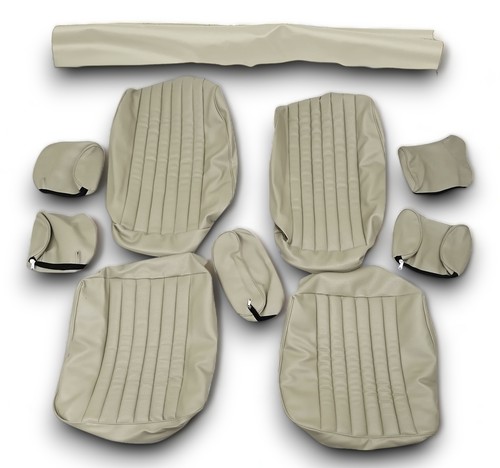 Seat Covers For The Front Seats Mercedes Benz SL R107 Parchment Until 1984 - Picture 2 of 5