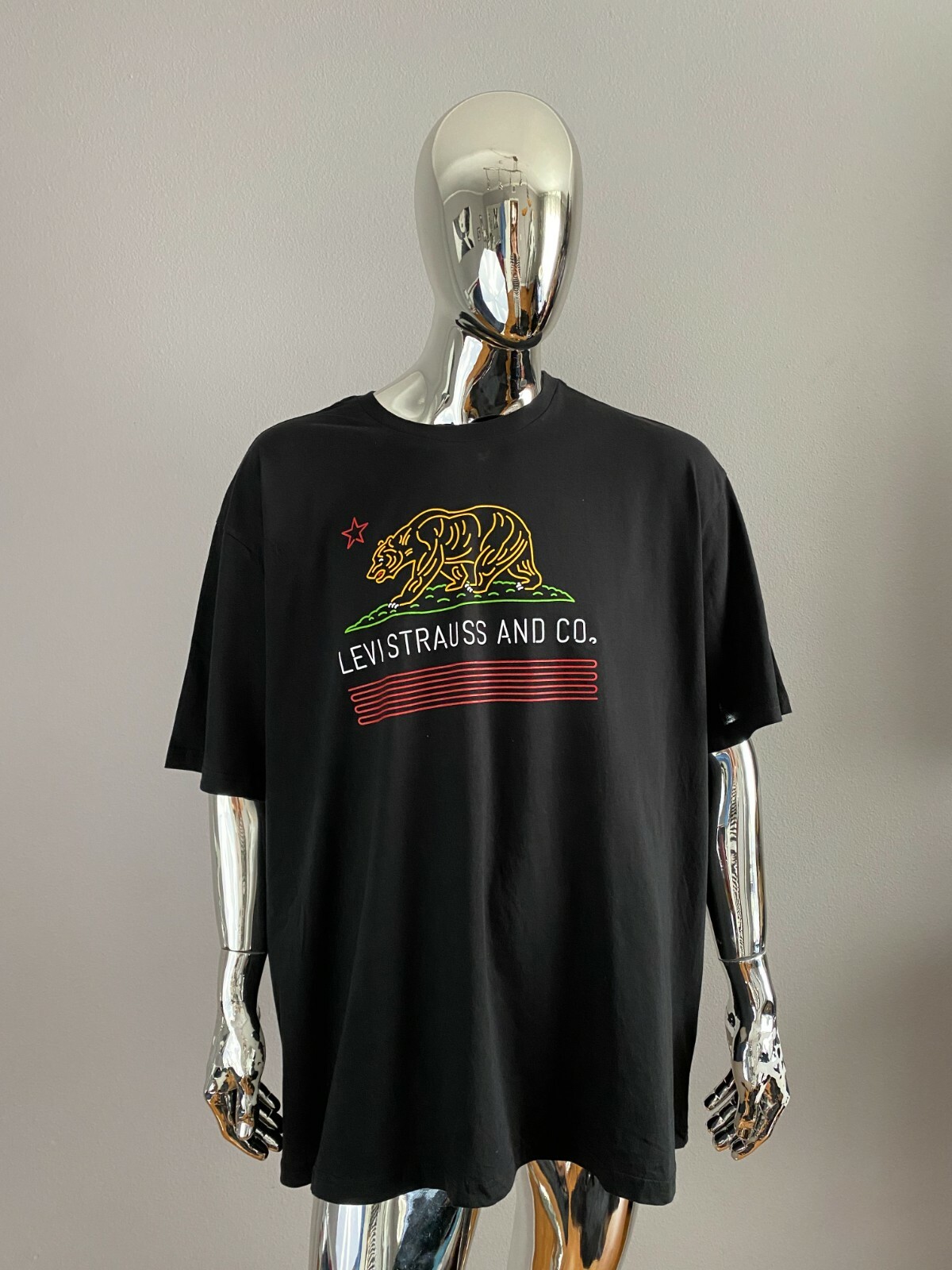 New Levis Graphic Black T-Shirt Size 4XL