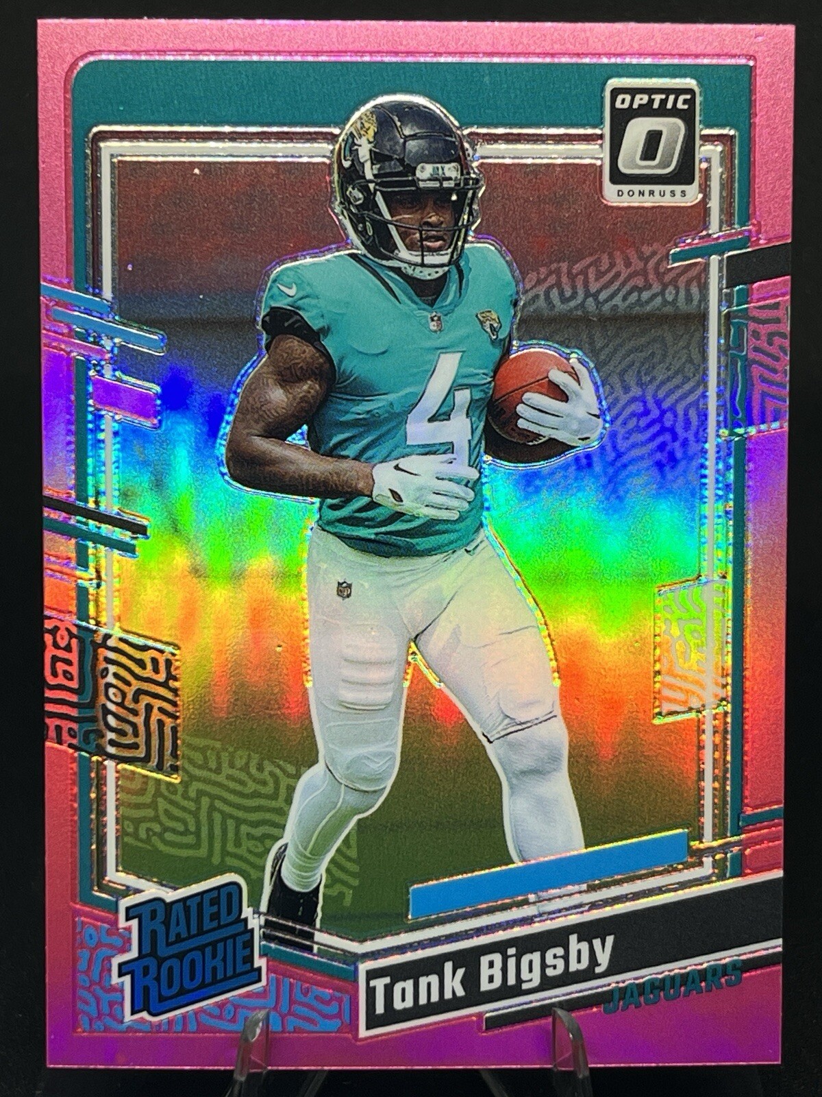 TANK BIGSBY 2023 Donruss Optic PINK PRIZM Rated Rookie #252 Jacksonville Jaguars