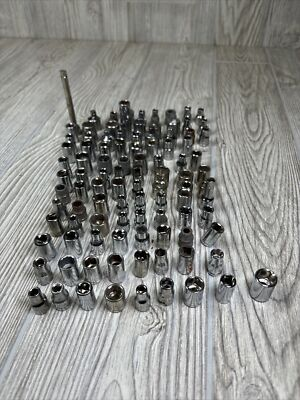 #ad Sockets Lot Of 100 Mixed Assorted Craftsman USA Japan Taiwan VTG Small Sizes $69.99