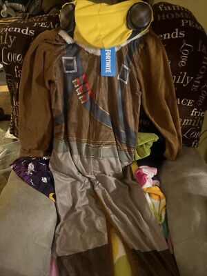 S Fortnite Raptor Pajamas One PC Costume 1pc Epic Games Size Adult