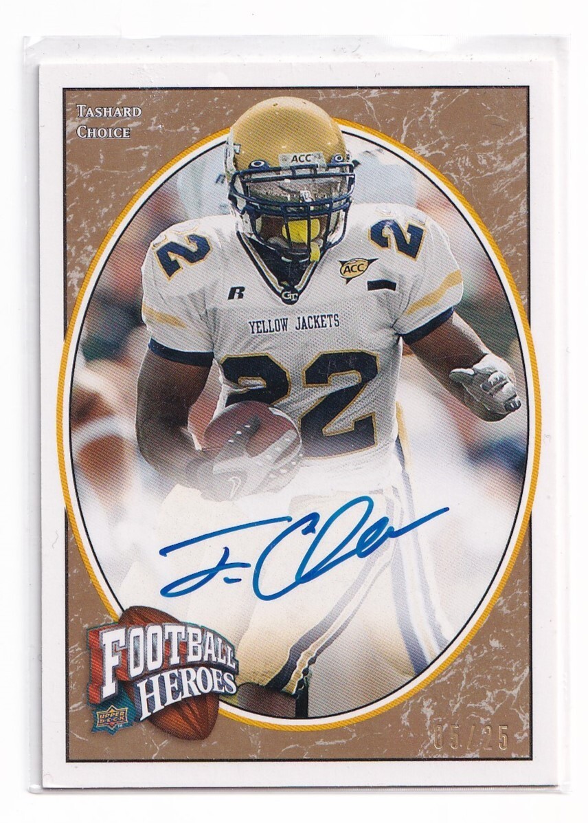 Tashard Choice Upper Deck Heroes #193 Autograph Gold