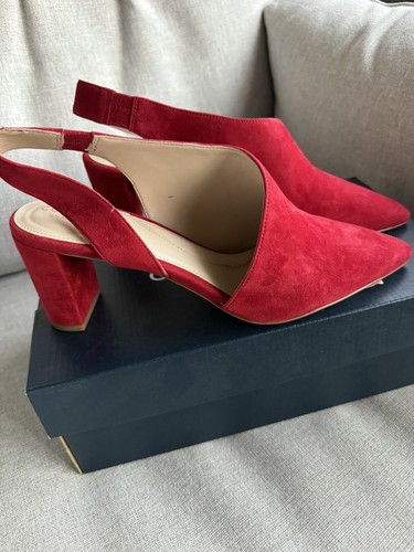 Cole Haan Vania Half Dorsay Pump - Red Dahlia Suede 7 B - Bild 4 von 8