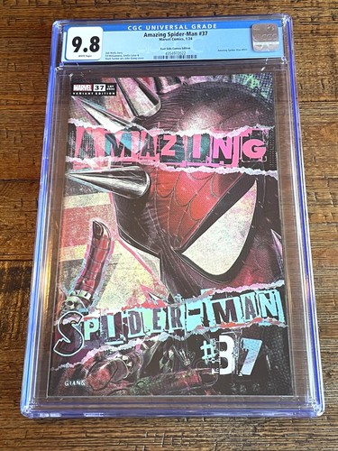 AMAZING SPIDER-MAN #37 CGC 9.8 JOHN GIANG SPIDER-PUNK ROCK POSTER TRADE VARIANT