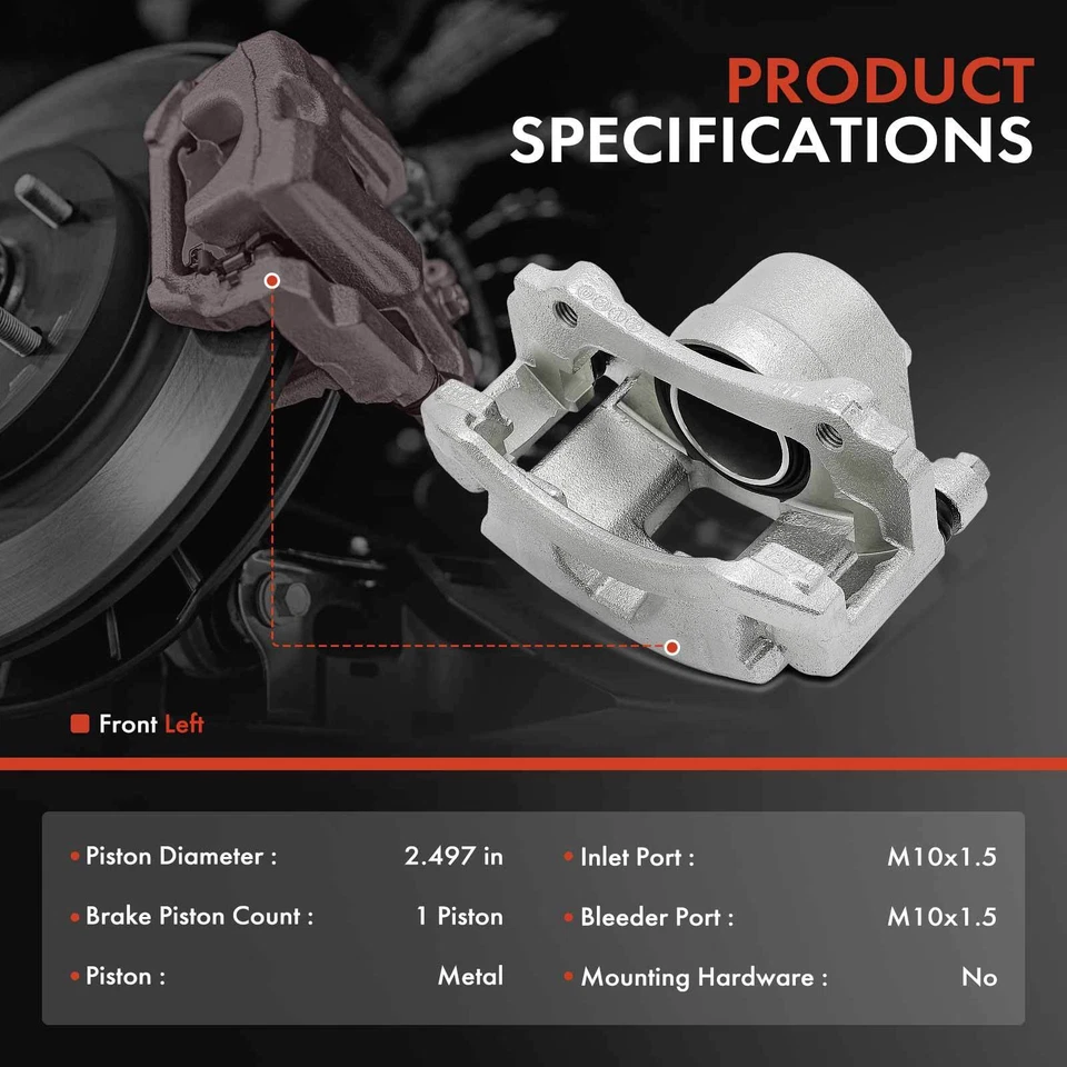 Pinza de freno con soporte para Buick Century Chevy Olds Pontiac Grand Prix delantero Foto 2 de 4