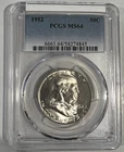 1952 Franklin Half Dollar 50c PCGS MS64 Mint State 64 - Brilliant Luster