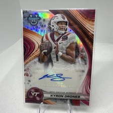 Kyron Drones Auto - 2024 Bowman U Best - Virginia Tech QB