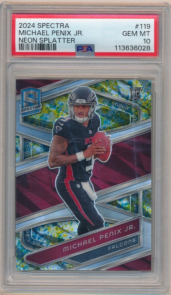 Michael Penix Panini Spectra #119 Neon Splatter