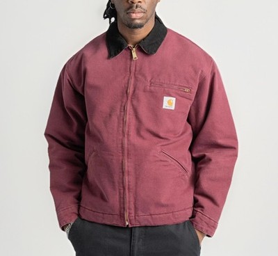 Carhartt WIP OG Detroit Jacket I027358 Malbec/Black Aged Canvas S