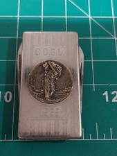 Japan Folding Money Clip Pocket Knife CCGL 1969 Golf Medal CL Med Italy