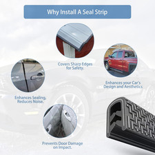 16.5FT 5M Universal Car Door Edge Protector Guards, No-Glue Required Rubber ...