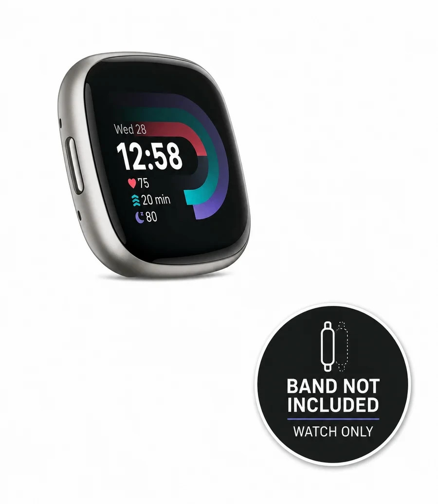 Fitbit Versa 4 Smartwatch Black - WATCH ONLY NO BAND OR CHARGER