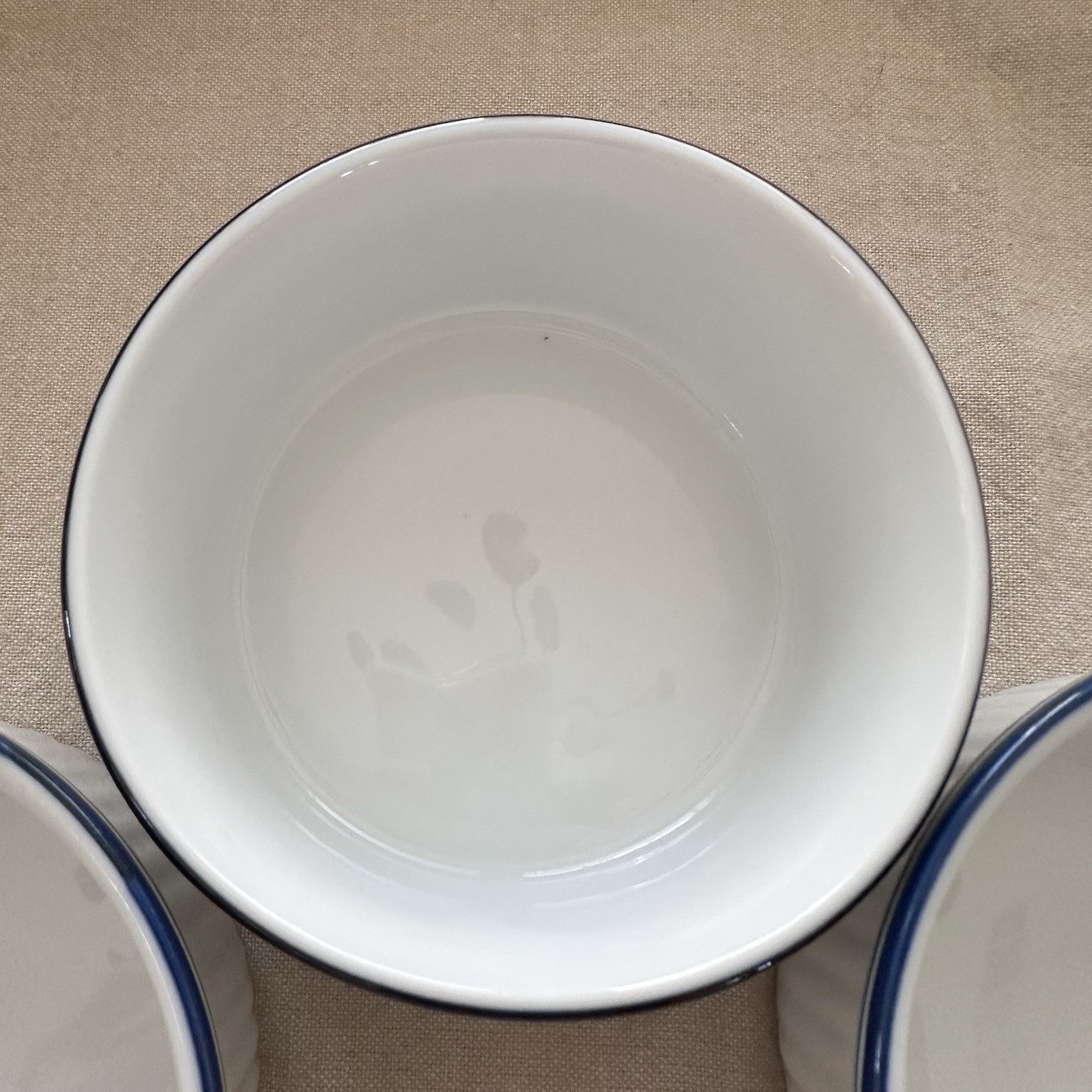 DANSK BISTRO Set of 3 Ramekins Bowls Christianshavn Blue  4 1/8" x 2" Portugal