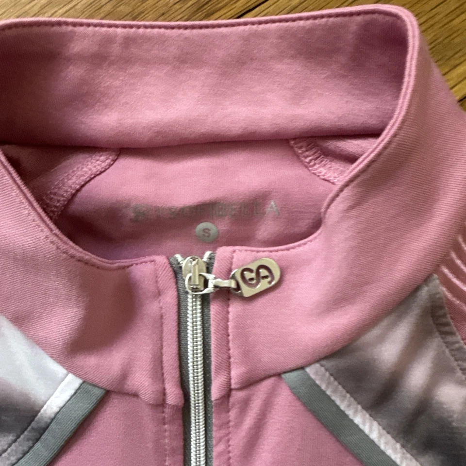 Camisa para mujer SOFIBELLA manga larga 1/4 cremallera top tenis golf talla S Foto 3 de 4