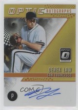 2018 Panini Donruss Optic Optic Auto Gold Prizm 10/10 Derek Law #OA-DL Auto 5m1
