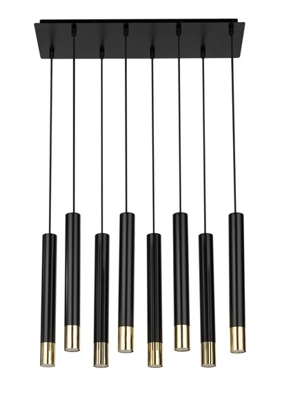 Pendelleuchte Metall Schwarz Gold Groß Modern KüCheninsel Esstisch HäNgelampe-image