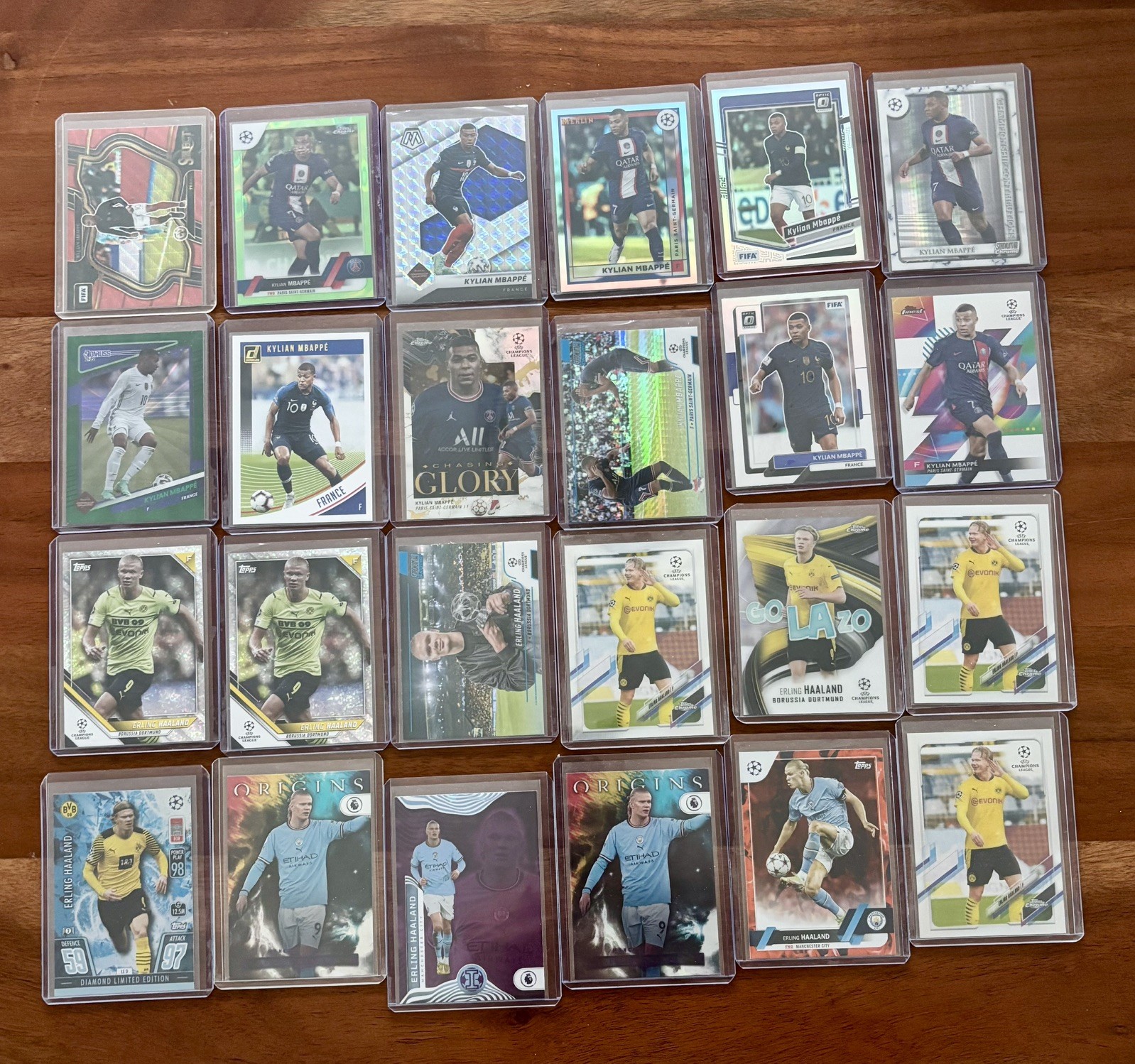 Dowman, Haaland, Mbappe, CR7 Messi + More Lot Rookies Parallel Base Auto Patch view 3