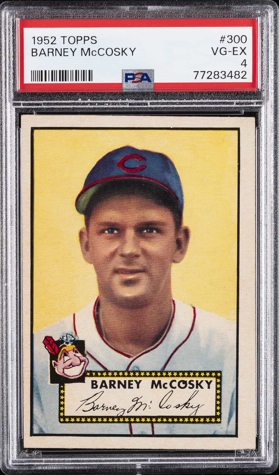 1952 TOPPS #300 BARNEY MCCOSKY PSA 4