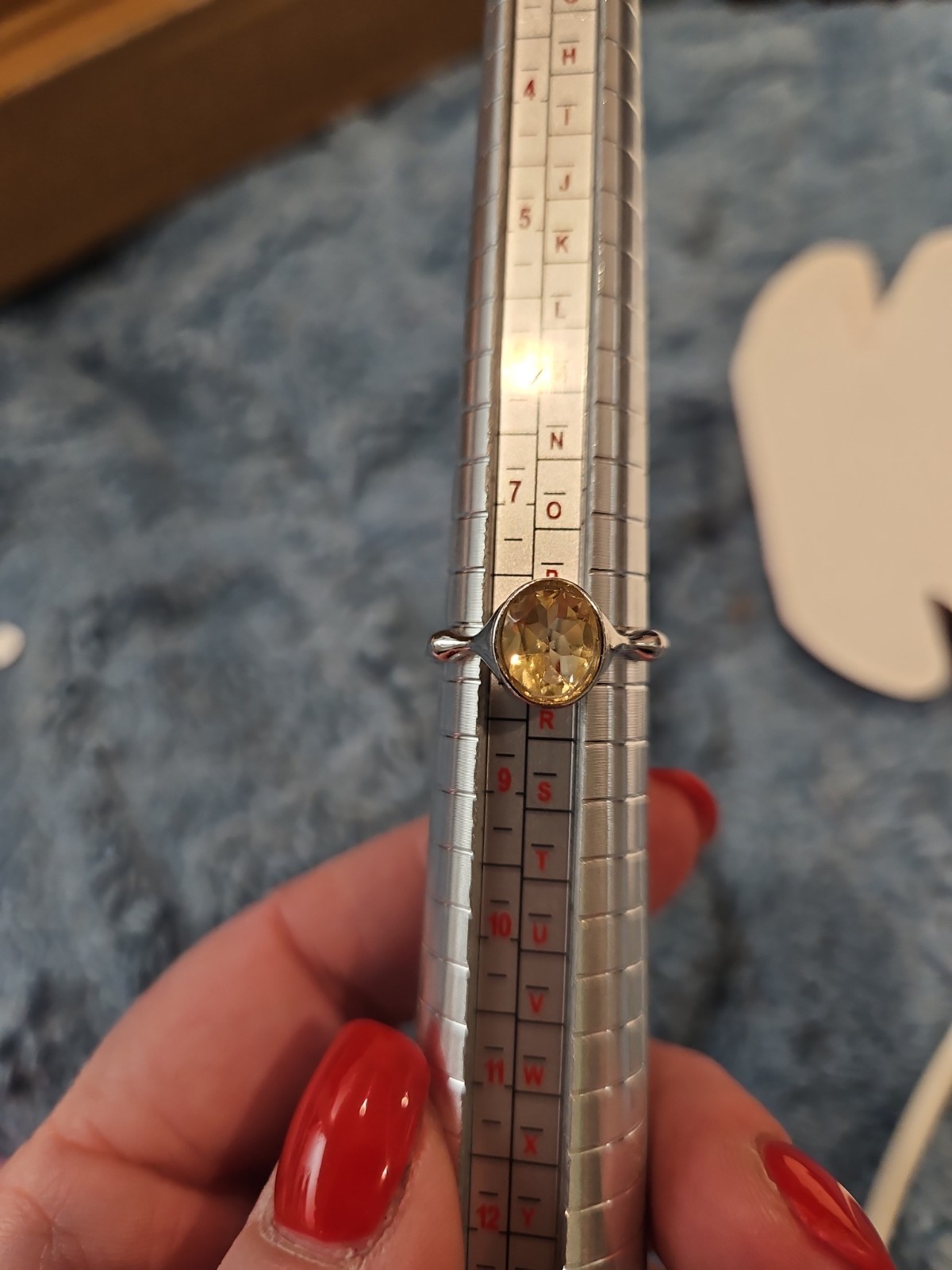 Citrine Ring Adjustable. 925 Silver Setting - image 3