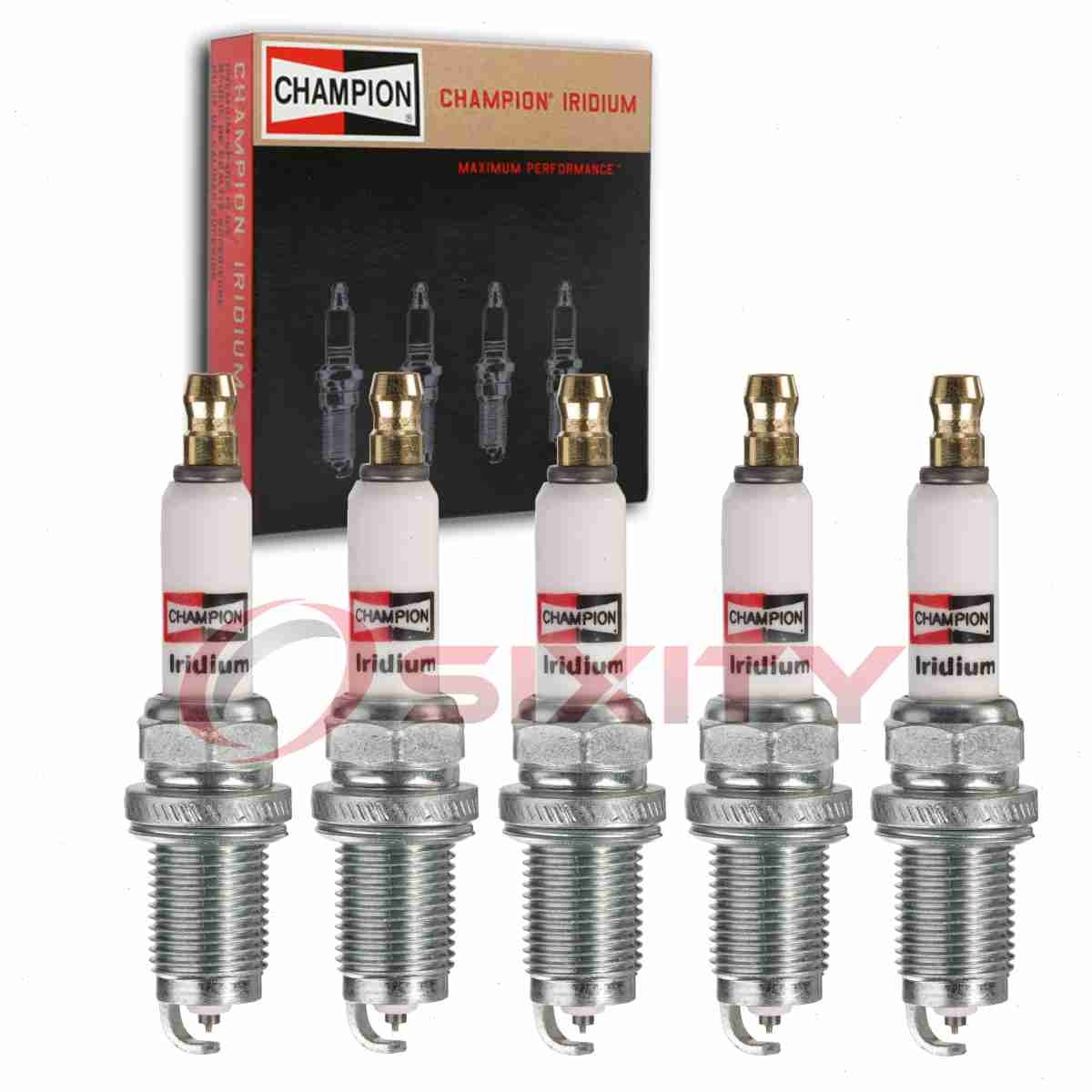 5 pc Champion Iridium Spark Plugs for 2006-2009 Volkswagen Rabbit 2.5L L5 ln