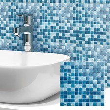 5 Sheets Glass Mosaic Tiles Backsplash, Pool Tiles, 12" x 12" Kitchen Backspl...