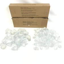 7 Pounds Clear Fire Glass Electric Fireplace Large & Small #8825