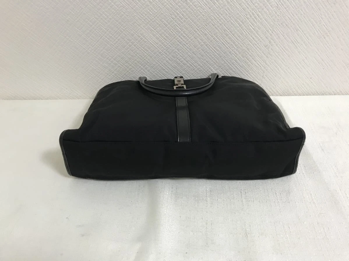 Autentica GUCCI vera pelle nylon giacca tote borsetta business Boston bag bl